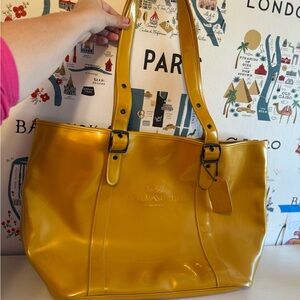Coach Glossy Mustard Yellow Tote
